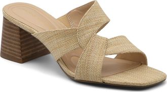 Adrienne Vittadini Tilda Block Heel Sandal in Natural at Nordstrom Rack, Size 9.5