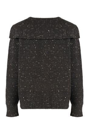 Bottega Veneta Heather-Effect Wool Cardigan - Brown