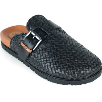 Gentle Souls Brantley Mule in Black Woven Leather at Nordstrom Rack, Size 6.5