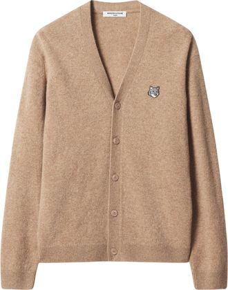 Maison Kitsun&eacute; Fox Head Lambswool Cardigan