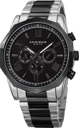 Akribos XXIV Enterprise Quartz Black Dial Mens Watch P50163