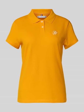 Tommy Hilfiger Slim Fit Poloshirt aus Baumwoll-Mix in Orange, Gr&ouml;&szlig;e XL