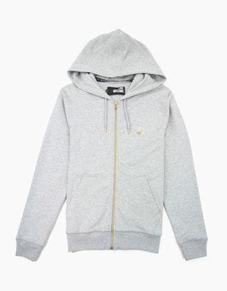 Love Moschino Mens Love Moschino Metal Peace Hoody Light Grey - Size: 36