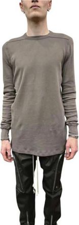 Rick Owens Level S T-shirt - Heren - Longsleeves - Grijs - S - Katoen - Tops