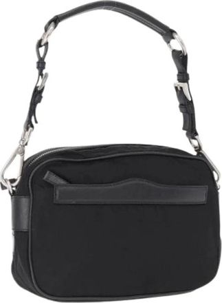Prada Pre-owned Shoulder Bags, female, Black, Size: ONE SIZE Pre-owned Nylon Shoulder Bag