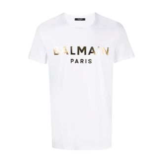 Balmain Gold Foil Logo T-Shirt
