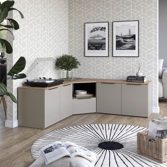 Vicco Conjunto De Sal&oacute;n Wido, Gris, 3 Partes, Vicco