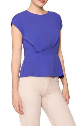 Melloday Side Ruched Crepe Top in Cobalt at Nordstrom Rack, Size X-Small