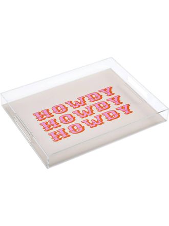 Deny Designs Morgan Elise Sevart Howdy Howdy Acrylic Tray In Multi