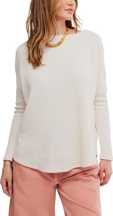Free People Latte Blue Oversize Thermal Top in Sugar Swizzle at Nordstrom, Size X-Small