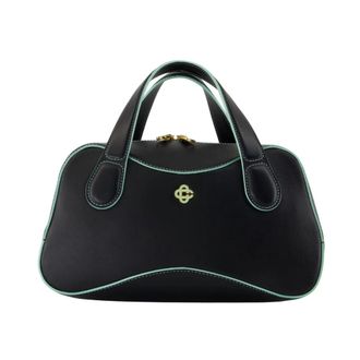 Casablanca Mini Leren Reistas - Zwart - Dames - Handtassen - Zwart - ONE Size - Leer - Tassen