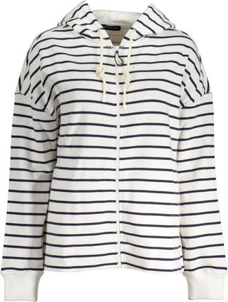 North Sails Witte Katoenen Dames Sweater Hoodie - Dames - Vesten met rits - Wit - XS - Katoen - Hoodies & sweatvesten