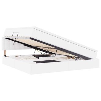vidaXL Letto Con Contenitore E Led Con Led Grigio Chiaro 200 X 200 Cm Vidaxl