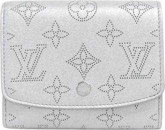 Louis Vuitton Pre-owned Mahina Bi-fold Portemonnee - Dames - Vintage Accessoires - Grijs - ONE Size - Leer - Vintage