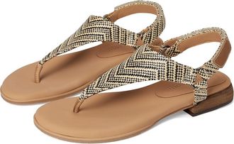 Gentle Souls Holly Womens Dress Sandals Black/Tan Raffia : 8.5 M, Leather