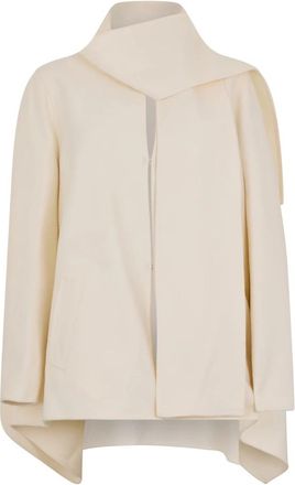 Valentino Garavani Licht jack met rits - Dames - Ponchos - Beige - S - Jassen