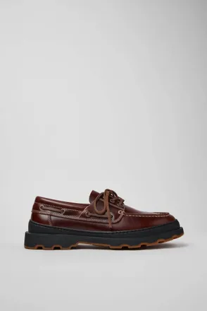 Camper Mens Brutus Moc Toe Loafer In Brown