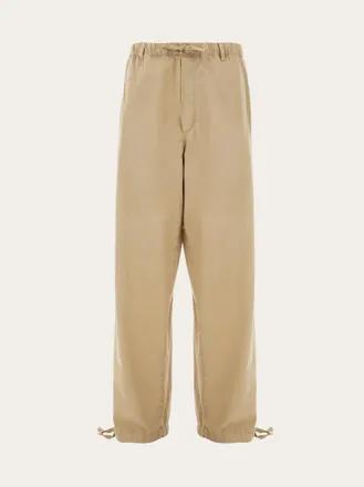 Ferragamo Uomo Pantaloni loose fit Beige