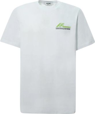 Msgm Msgm T-shirts en Polos Wit - Heren - T-shirts - Wit - S - Katoen - Tops