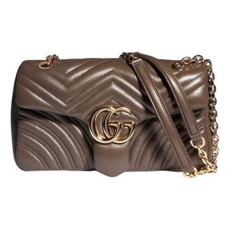 Gucci (WMNS) Gucci GG Marmont Medium Shoulder Bag Dark Taupe 837267-AAGUE-2818