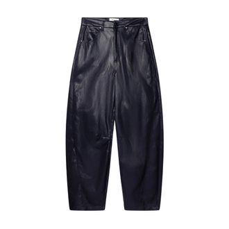 Aaiko Quin PU Broeken - Dames - Broeken - Blauw - Maat: L