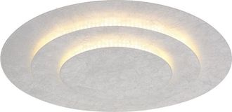 Globo Lighting Lámpara de techo LED semiempotrada integrada de 49 cm, color plata, 3000 K