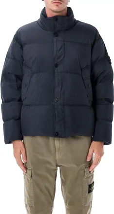 Stone Island Navy Blue Down Jacket