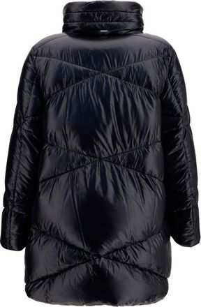 Herno Womens Black Goose Down Full-Length Jacket Clothing