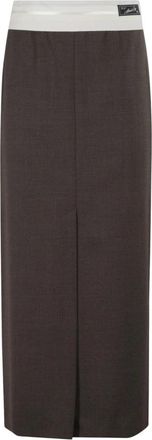 Erika Cavallini Semi Couture Midi Rokken - Dames - Midirokken - Bruin - L - Wol - Rokken