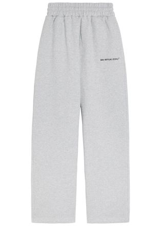 Mki Miyuki Zoku Uniform Wide-leg Cotton-blend Sweatpants - Grey - Xxl