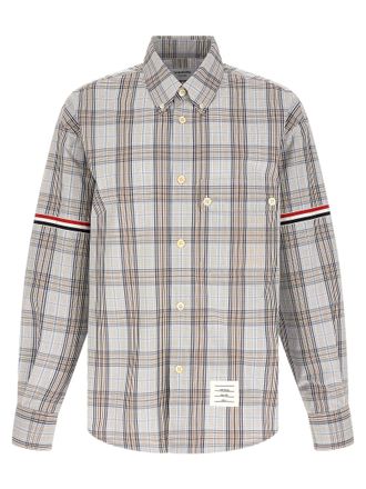 Thom Browne Mens Oversized Rwb Shirt