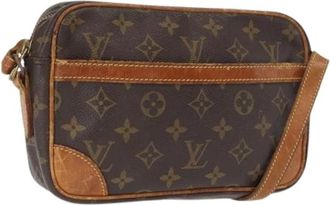 Louis Vuitton Pre-owned Cross Body Bags, female, Brown, Size: ONE SIZE Pre-owned Canvas Cross Body Bag