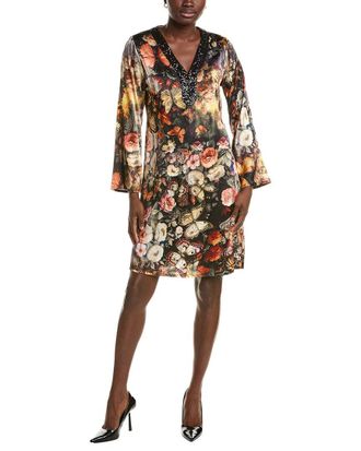 Johnny Was Judith Silk-Blend Midi Dress