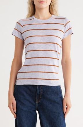 ATM Anthony Thomas Melillo Schoolboy Stripe Slub Jersey Crewneck T-Shirt in Skyflower at Nordstrom Rack, Size X-Small