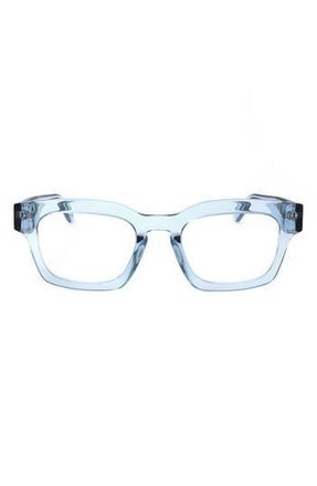 Retro Superfuture 52mm Rectangle Optical Glasses in Blue at Nordstrom Rack
