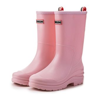 Pangolin Womens Waterproof Mid-Calf Wellies, Rubber Pull-On Wellington Boots with Slip-Resistant Lug Sole, Lightweight Easy-Clean Garden & Rain Boots Pink 6.5U