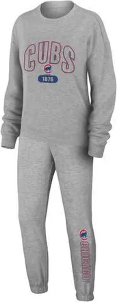 WEAR by Erin Andrews Womens WEAR by Erin Andrews Gray Chicago Cubs Knitted Lounge Set at Nordstrom, Size Small