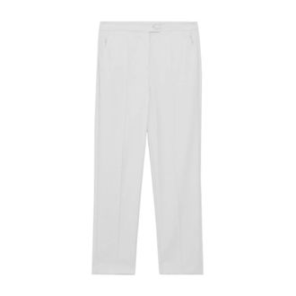 Patrizia Pepe Heren, Broeken, Wit, Maat: 4XS Leer