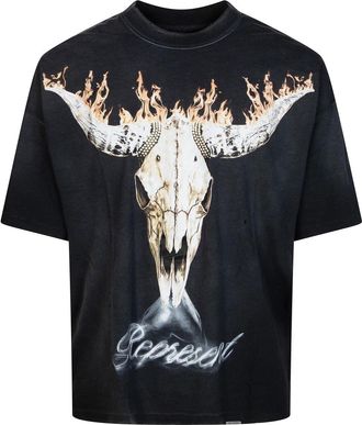 Represent British Cowboys T-Shirt - Heren - T-shirts - Zwart - L - Katoen - Tops
