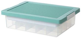 OEM Caja De Almacenamiento Transparente - Rejillas Para Contenedores - Organizaci&oacute;n De Pasatiempos - Doble Capa - 37x26x10cm - Verde
