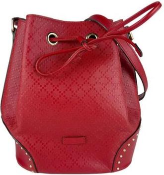 Gucci Pre-owned Vintage Bucket Bag - Dames - Vintage Tas - Rood - ONE Size - Leer - Vintage