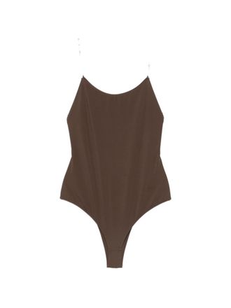 Jacquemus Brown Solid Swimwear