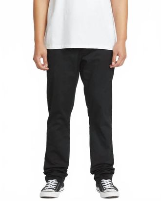 Volcom Frickin Slim Stretch Pants In Black