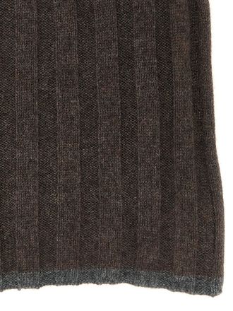 Brunello Cucinelli Ribbed Cashmere Scarf - Brown