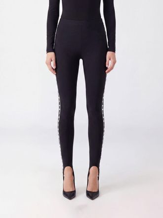 Moschino Leggings skinny in tessuto tecnico stretch con bande laterali