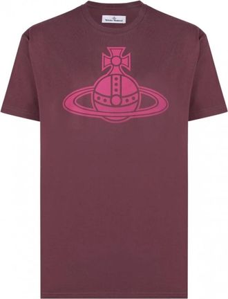 Vivienne Westwood Paris Orb Classic T-shirt - Dames - T-shirts - Rood - L - Katoen - Tops