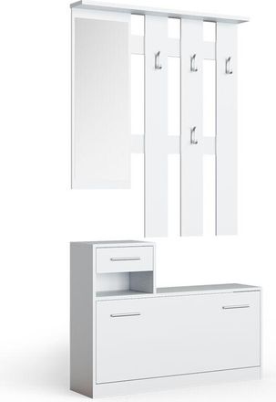 Vicco Perchero Billy, Blanco, 25 x 191 cm