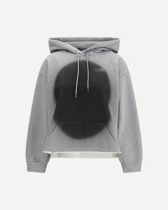 Maison Margiela Felpa con Cappuccio Numeric Logo Spray Woman M