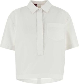 Gucci logo-embossed poplin shirt - White