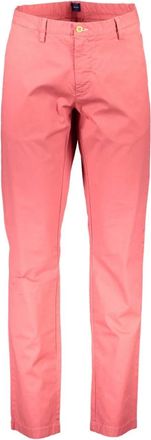 GANT Rode Katoenen Jeansbroek - Heren - Straight fit broeken - Rood - W38 - Katoen - Broeken